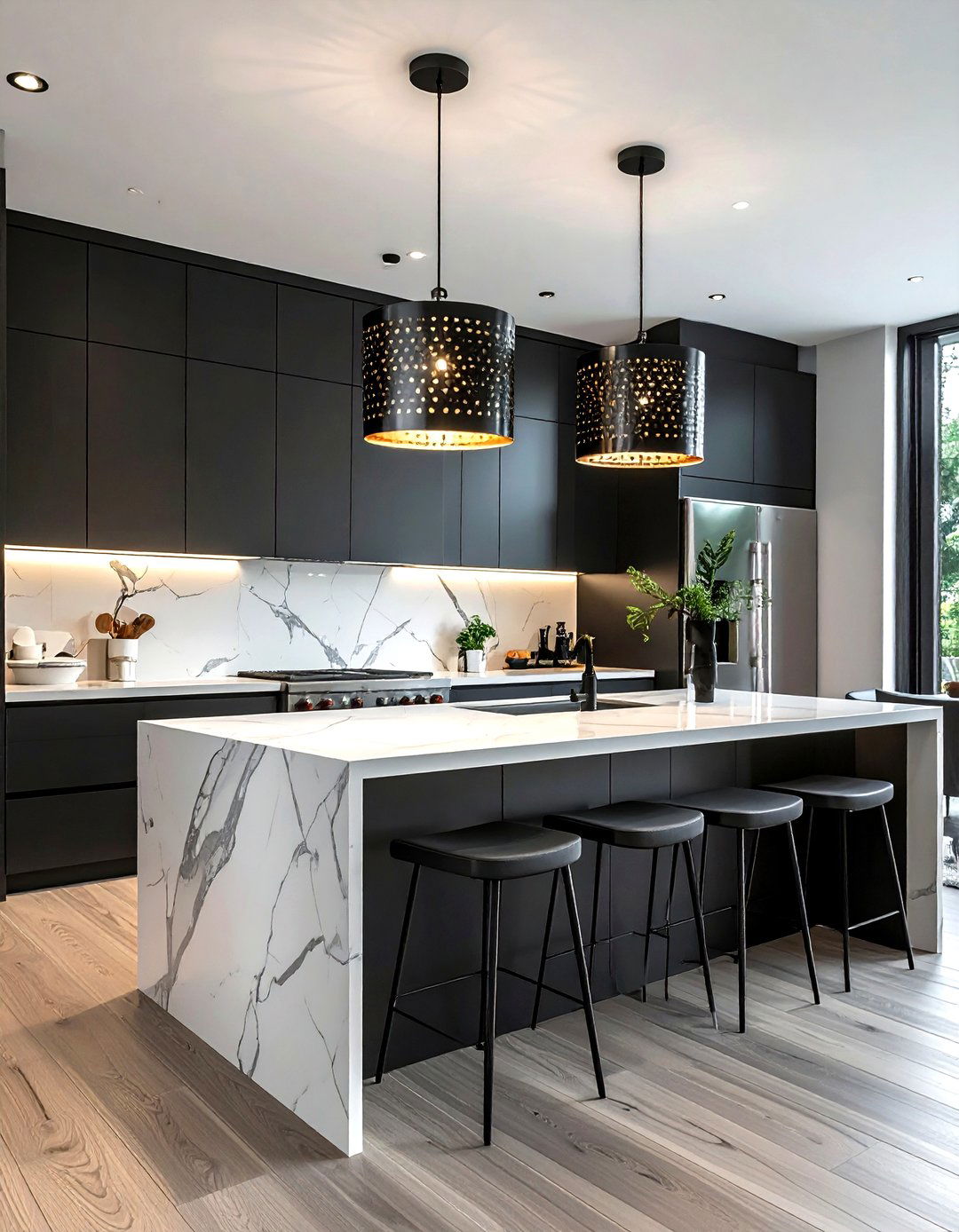 Steel Drum Light - 30 metal pendant kitchen ideas