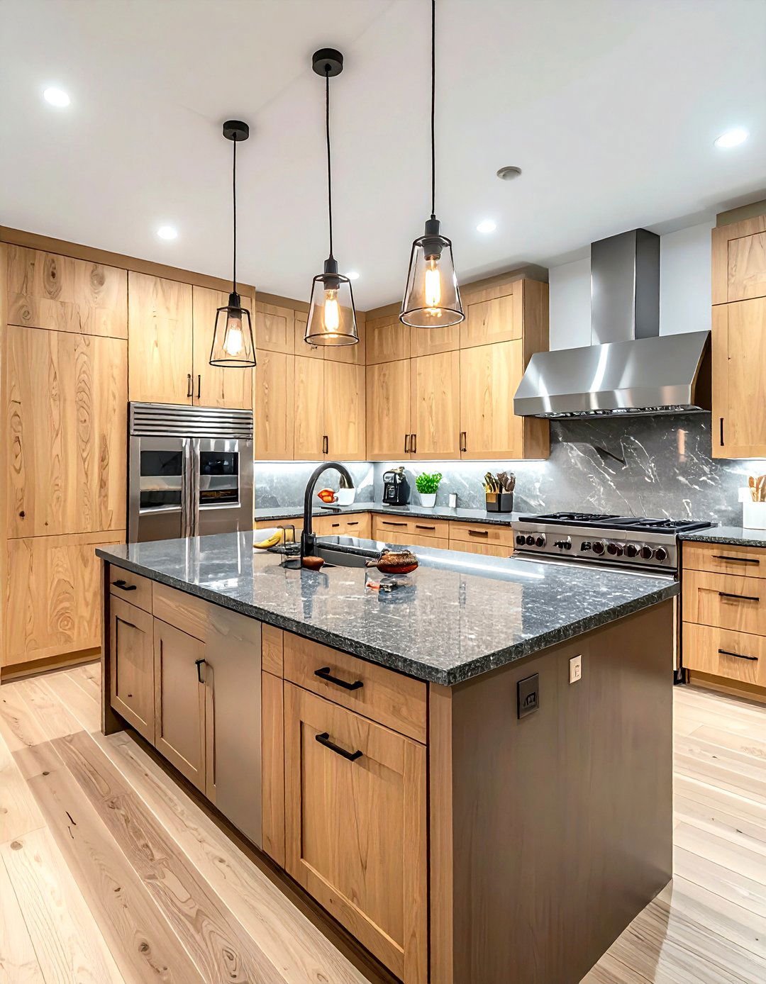 Steel gray granite kitchen - 30 granite kitchen ideas