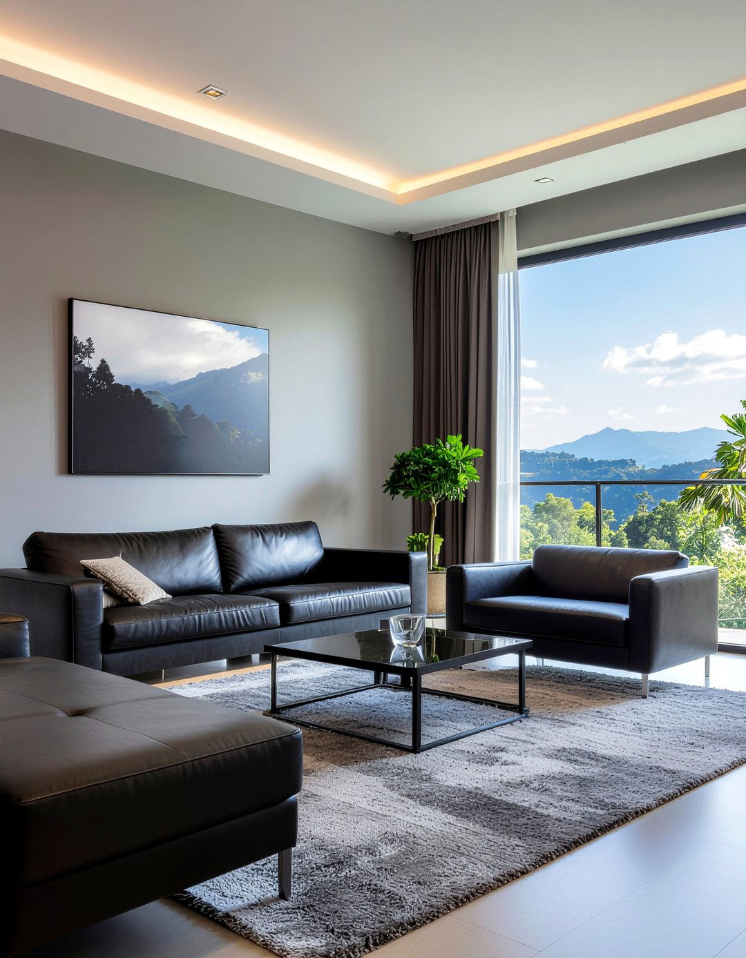 Steel gray living room - 30 living room gray walls