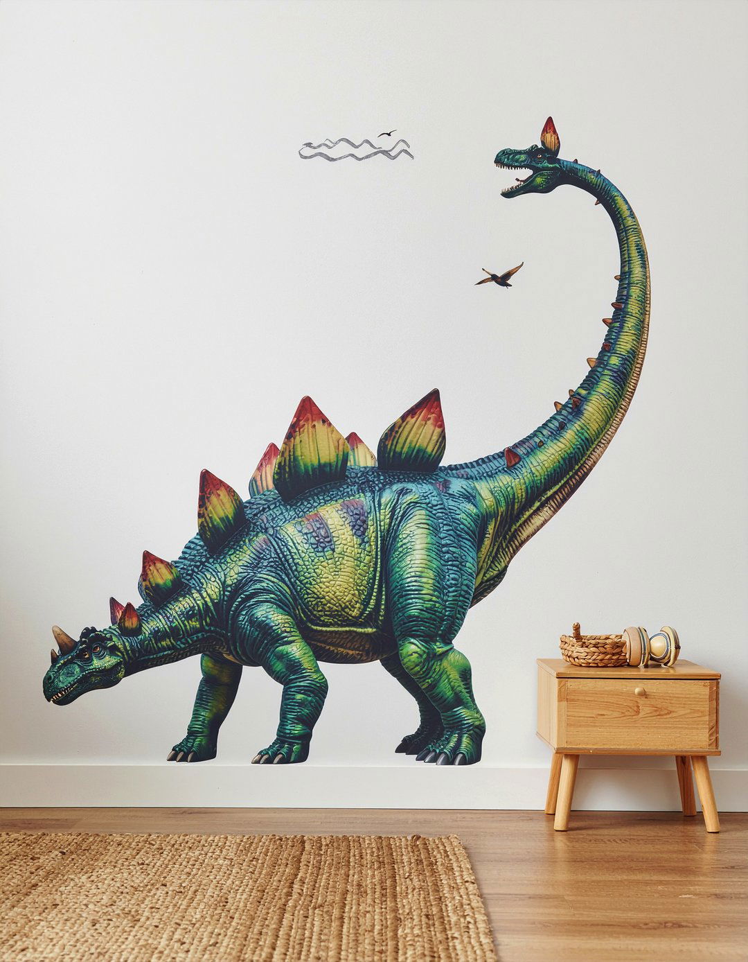 Stegosaurus Wall Sticker - 30 dinosaur bedroom ideas