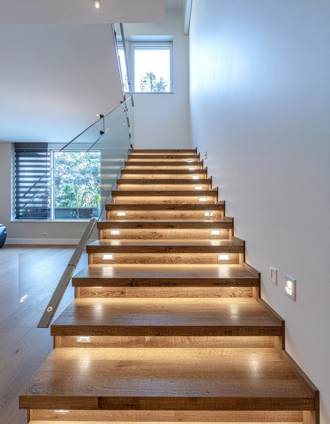 Step lighting for sunken living room - 30 living room light fixture placement