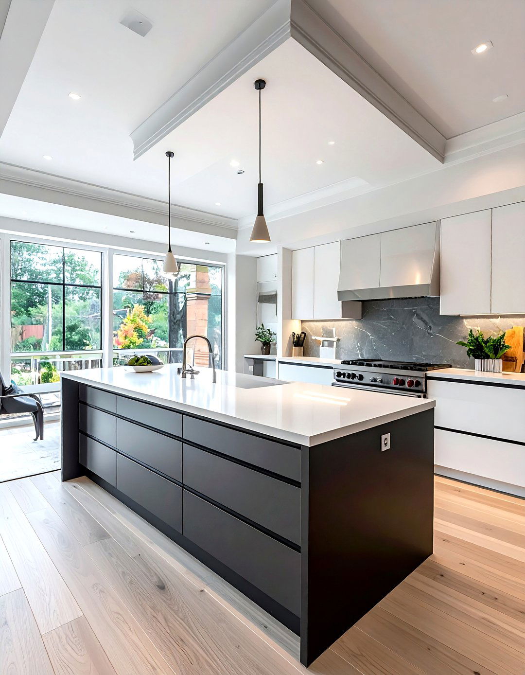 Stepped crown molding - 30 kitchen crown molding ideas