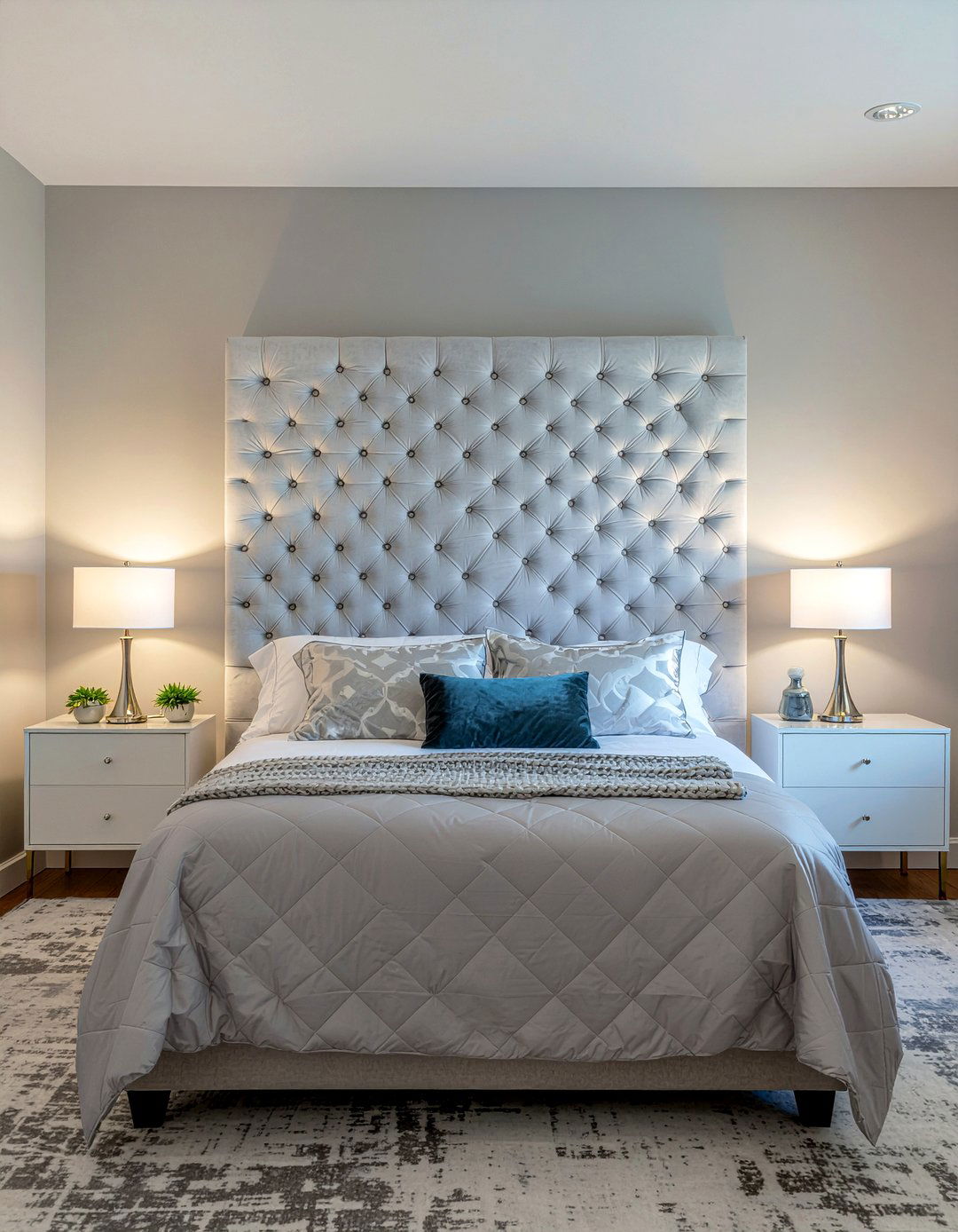 Stick on headboard - 30 temporary bedroom ideas