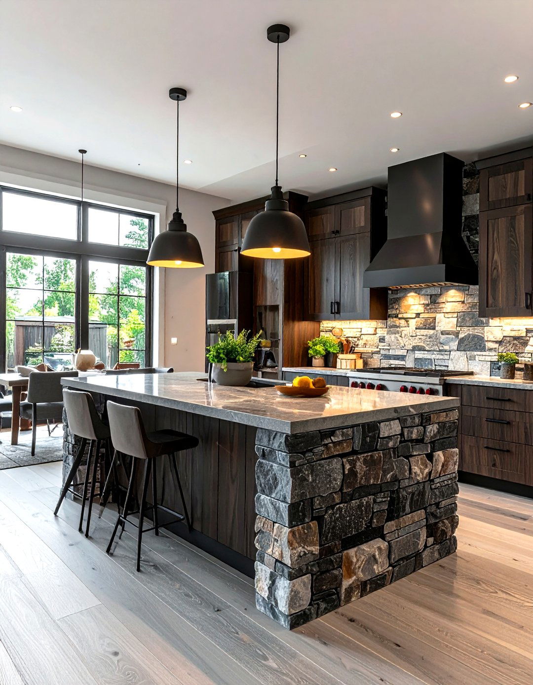 Stone Backsplash Kitchen - 30 lake house kitchen ideas