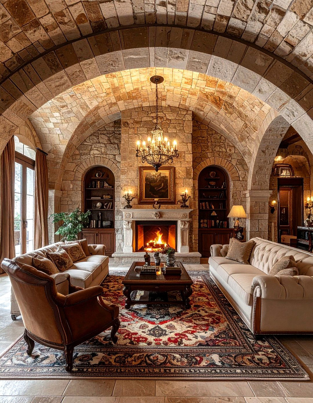 Stone Barrel Vault Ceiling - 30 living room barrel ceiling ideas