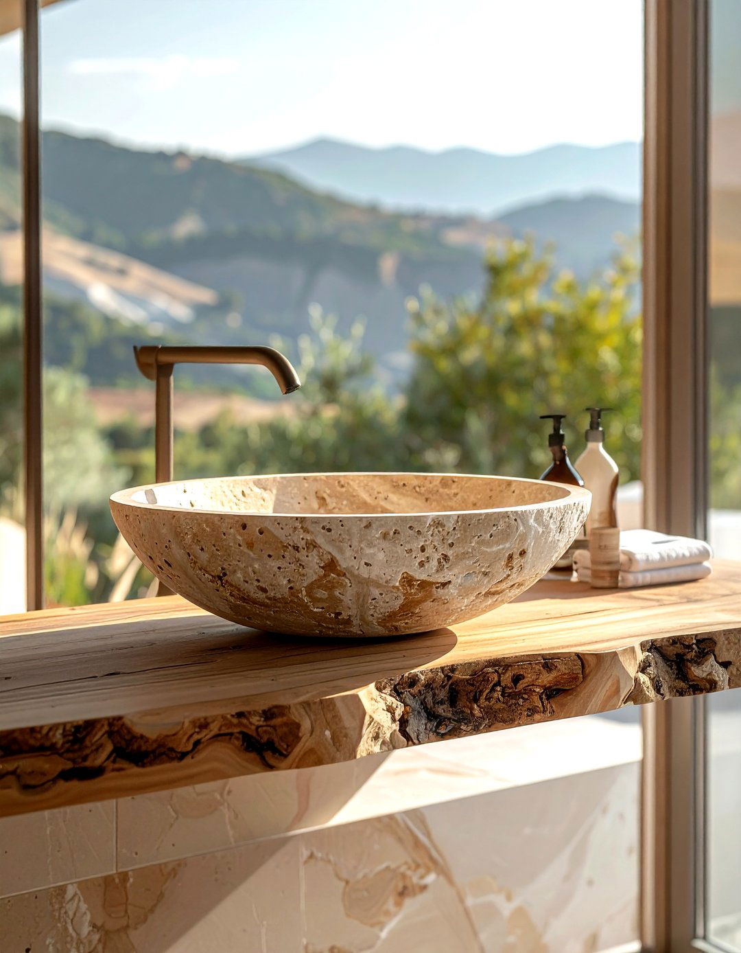 Stone Basin - 30 bathroom sink ideas