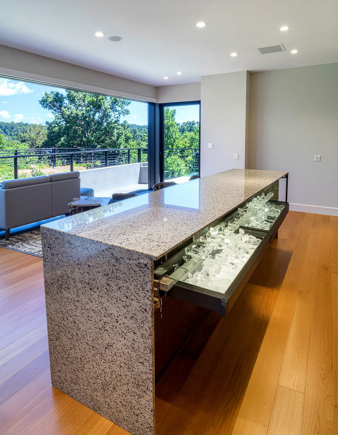 Stone Countertop Beverage Station - 30 dining room wet bar ideas