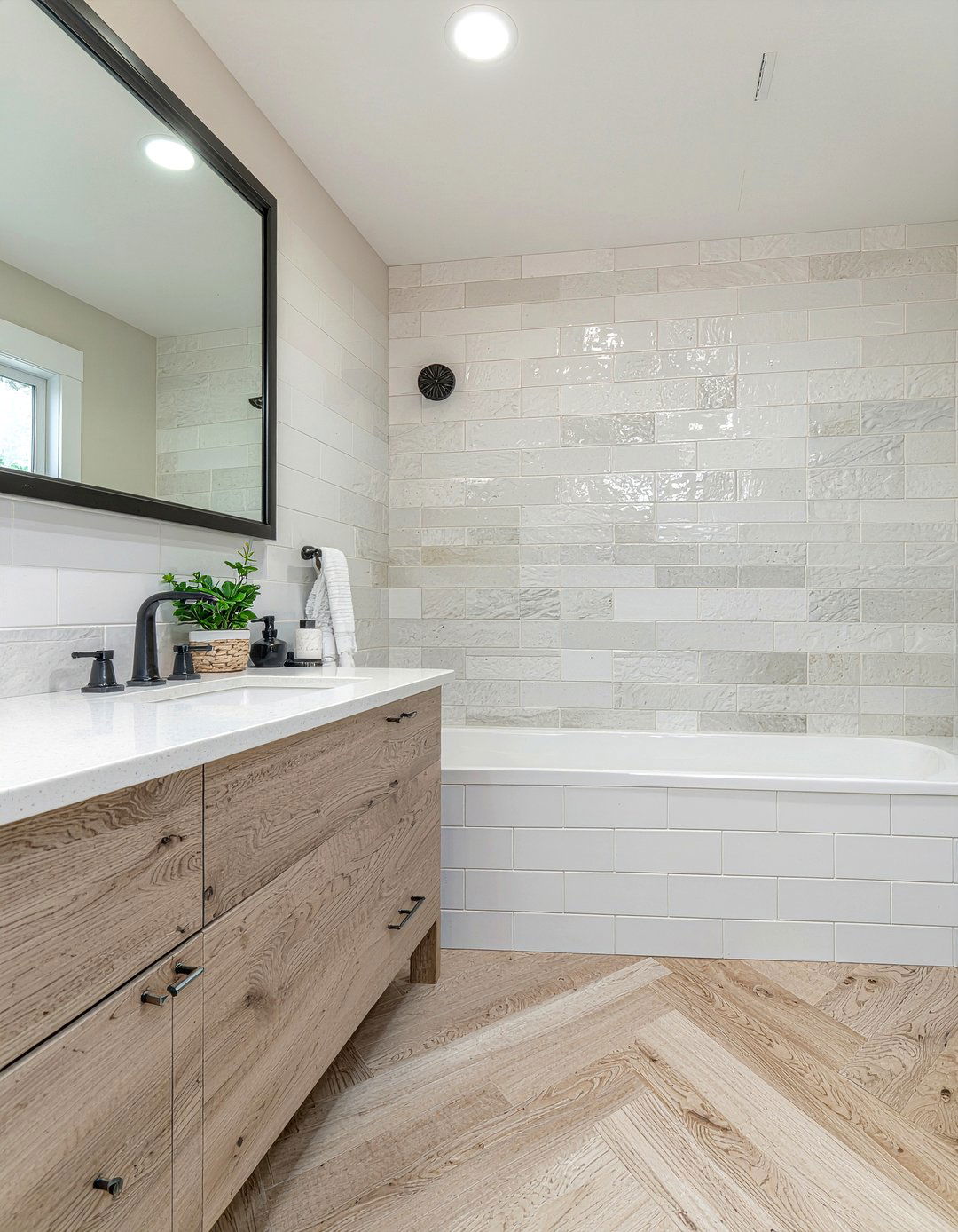 Stone Finish Large Subway Tile - 30 large subway tile bathroom ideas