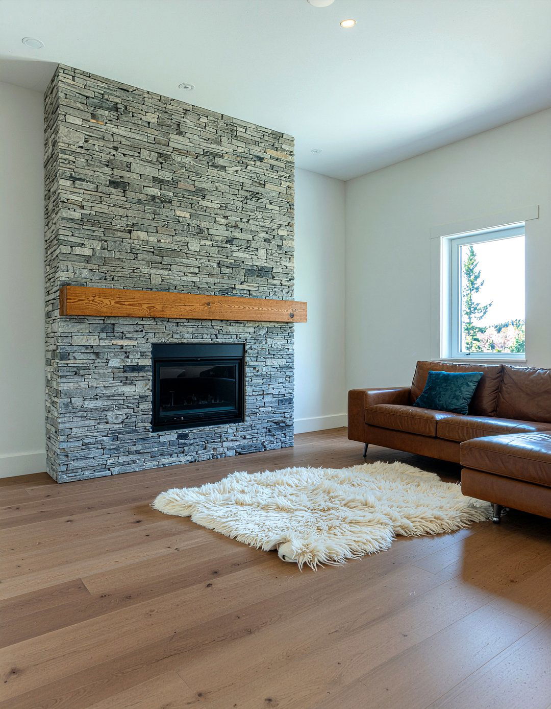 Stone Fireplace - 30 dramatic living room ideas