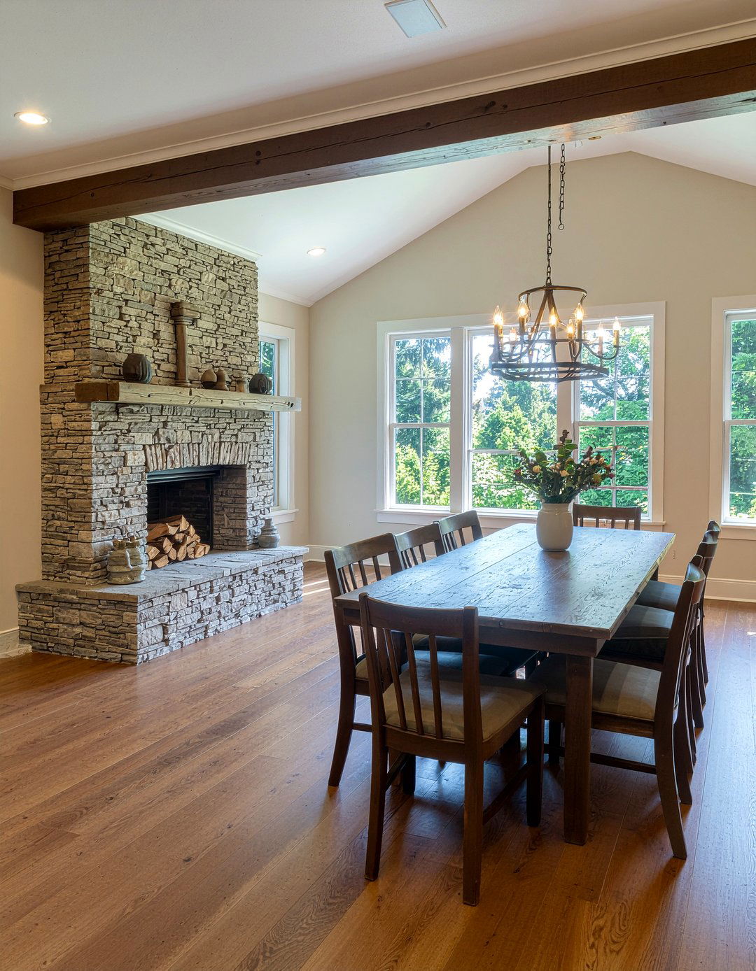 Stone Fireplace - 30 English country dining room ideas
