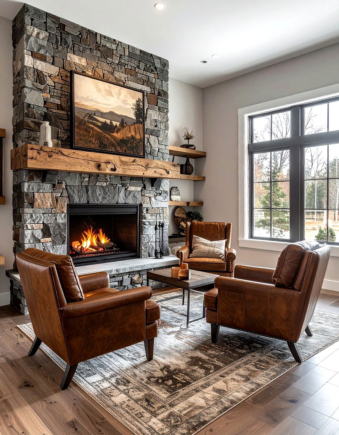 Stone Fireplace Surround - 30 top decor ideas