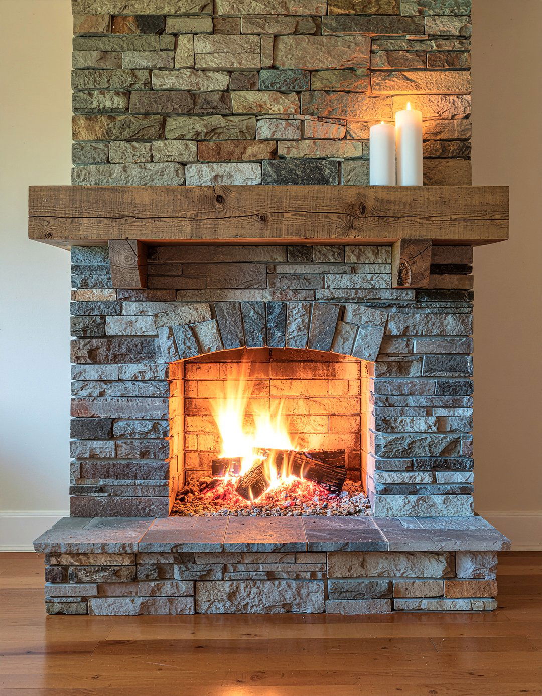 Stone Fireplace Surround - 30 old house living room ideas