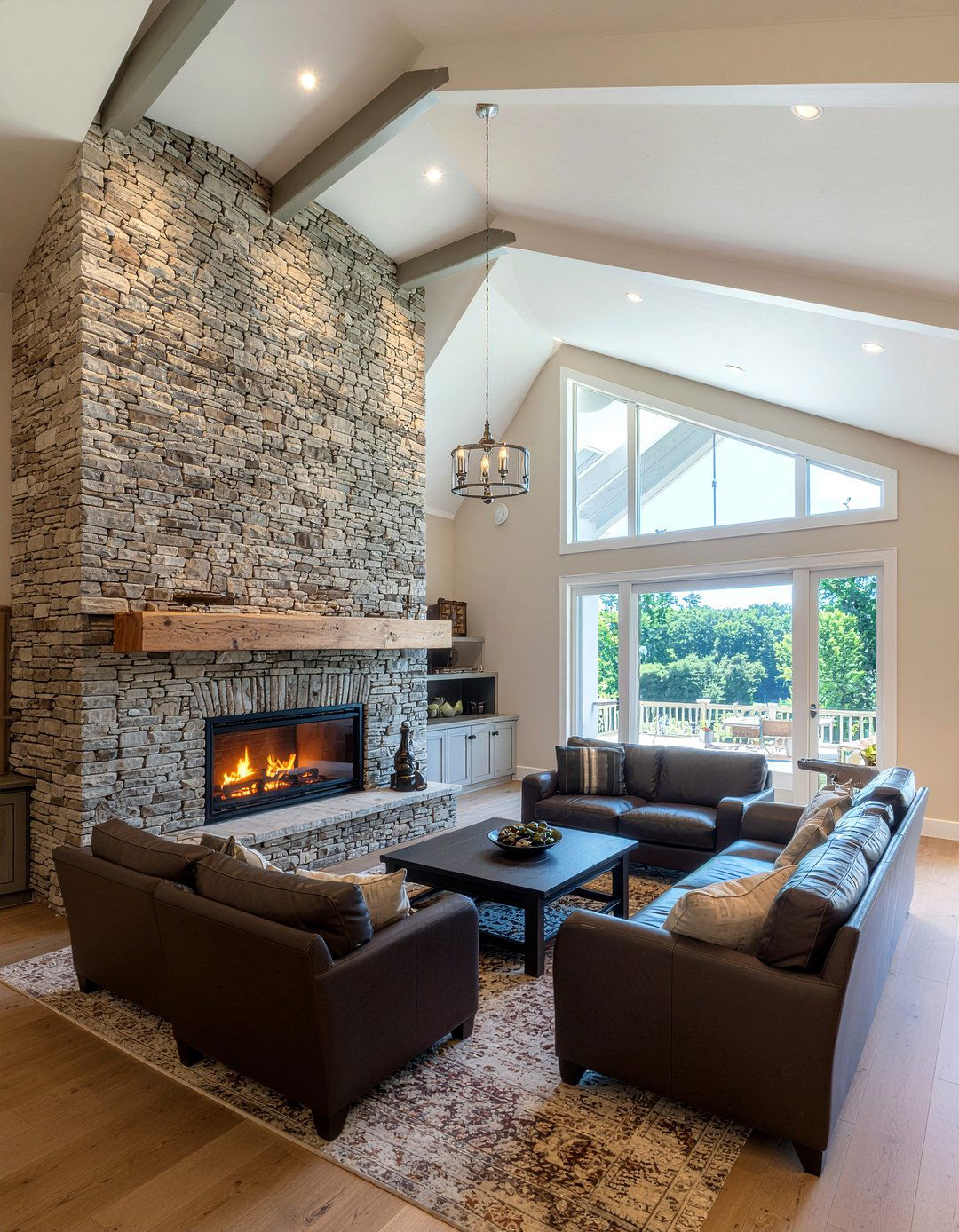 Stone Fireplace Surround Living Room - 30 cozy texture living room ideas