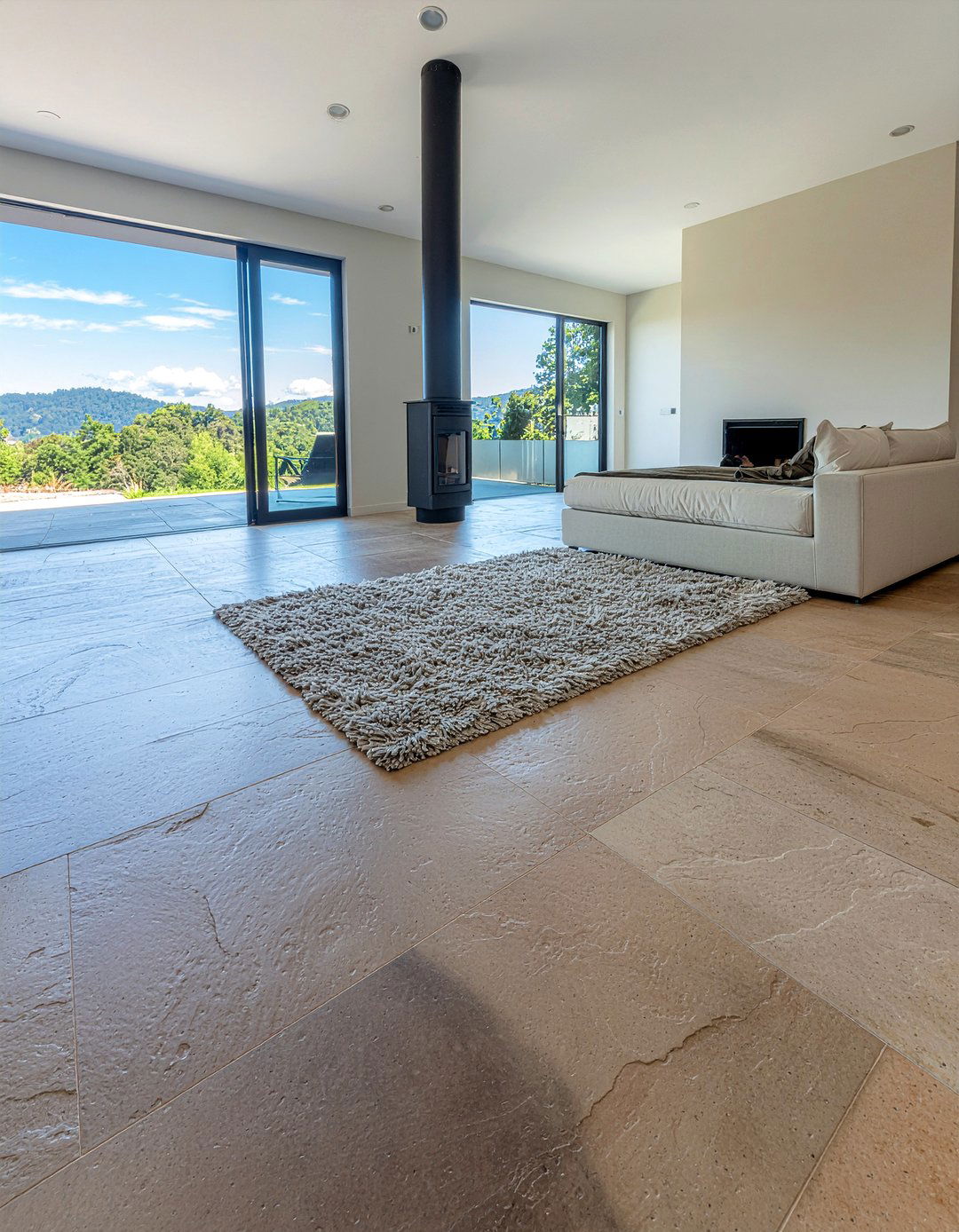 Stone Flooring - 30 natural bedroom ideas