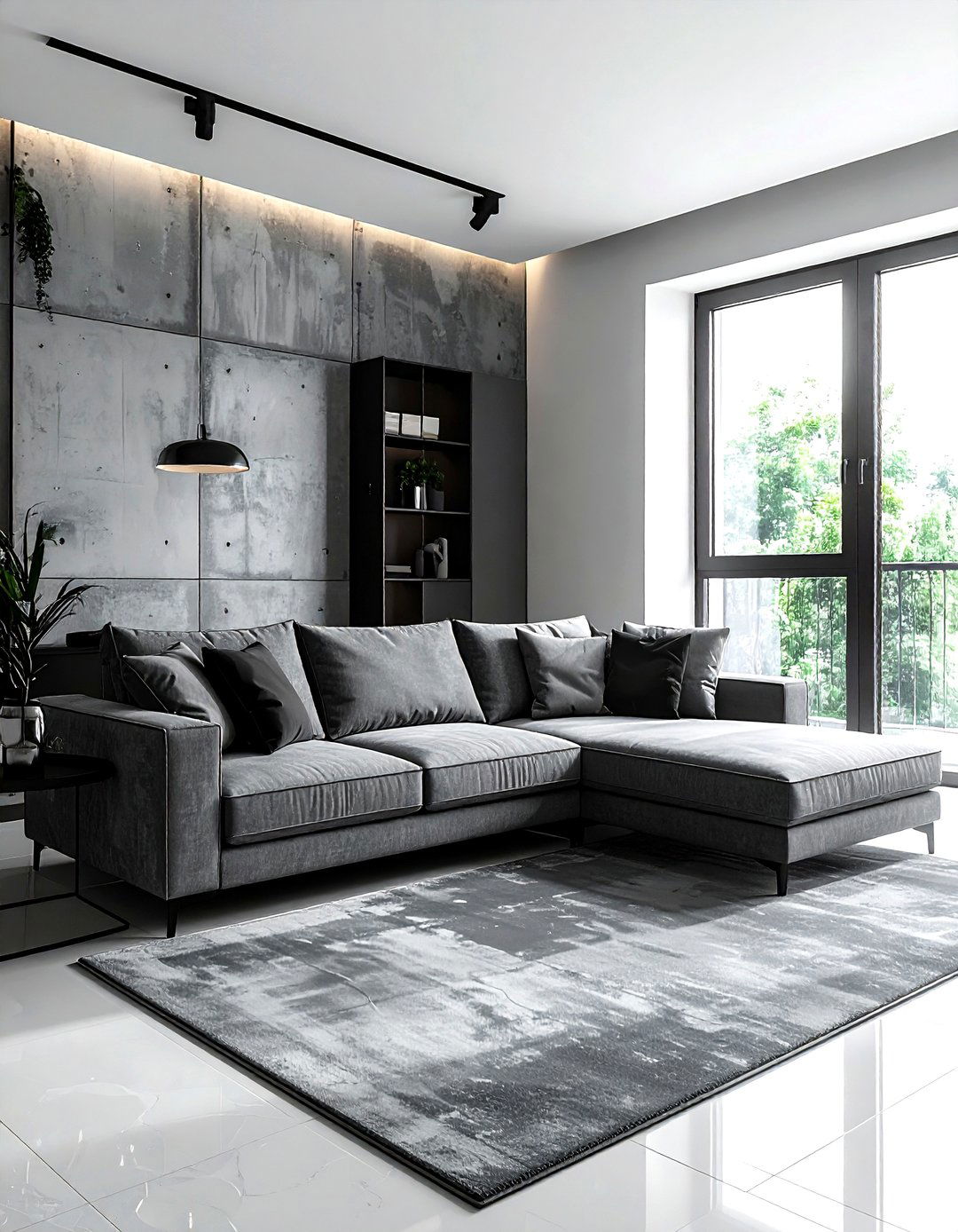 Stone Grey Crypton Fabric Sofa - 30 living room performance fabric sofa ideas