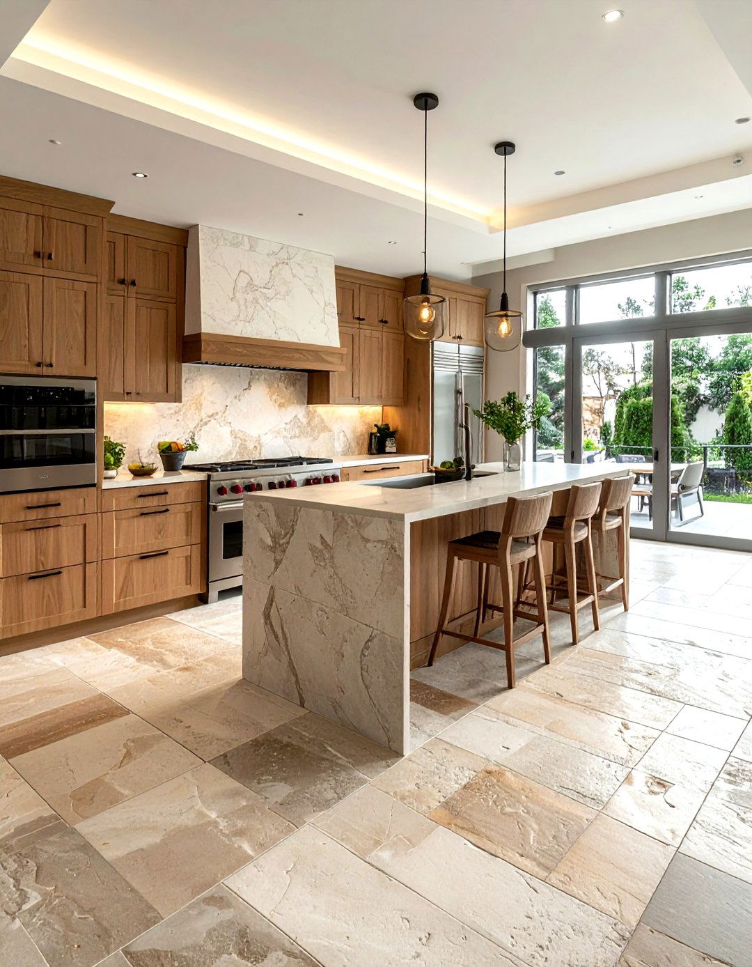Stone Kitchen Flooring - 30 serene kitchen ideas