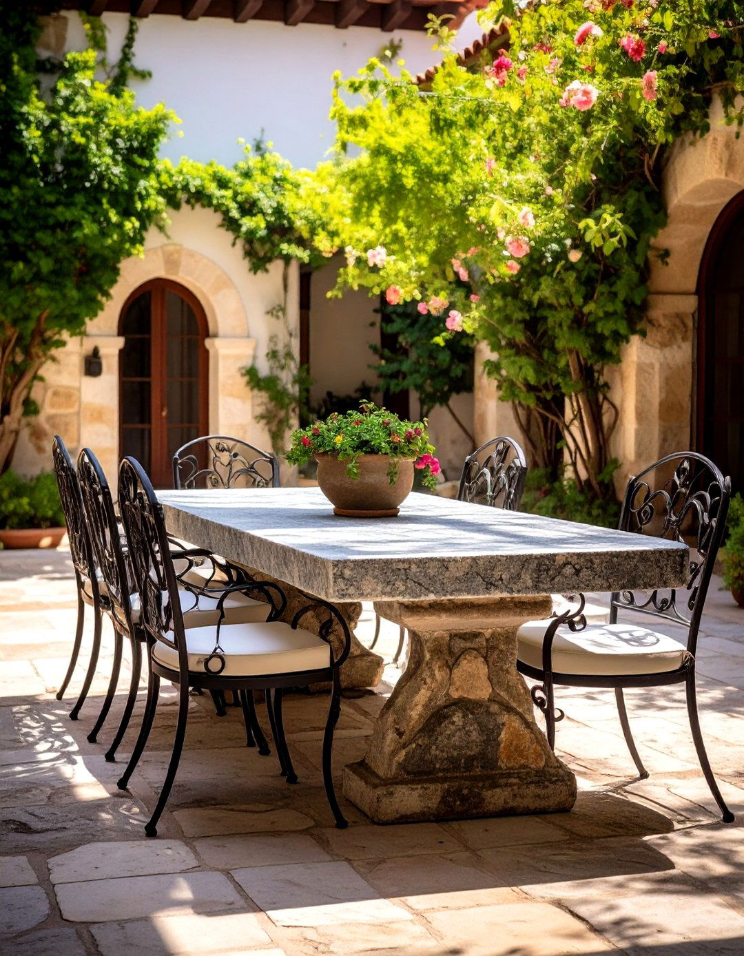 Stone Outdoor Dining Set - 30 outdoor dining furniture ideas