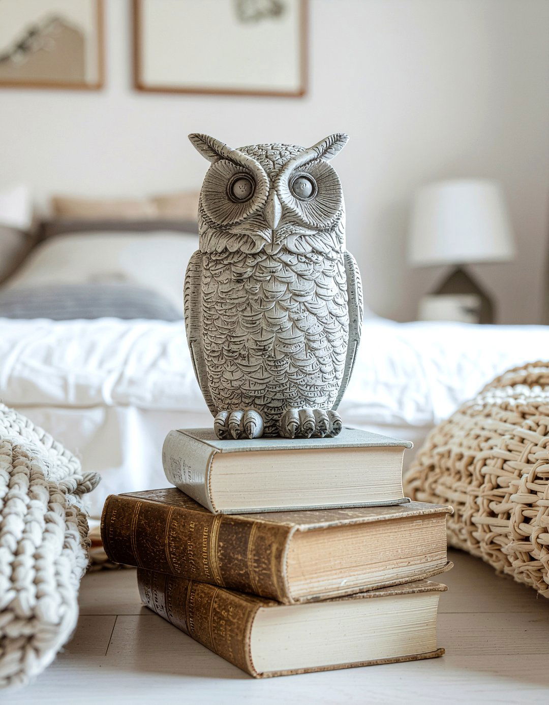 Stone Owl Decor - 30 bedroom figurines