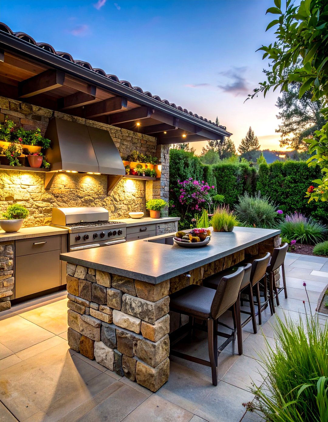 Stone Patio Kitchen - 30 patio kitchen ideas