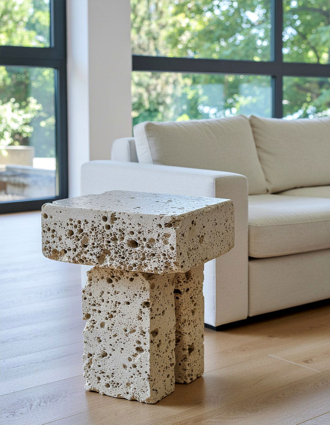Stone Side Table - 30 living room end table ideas