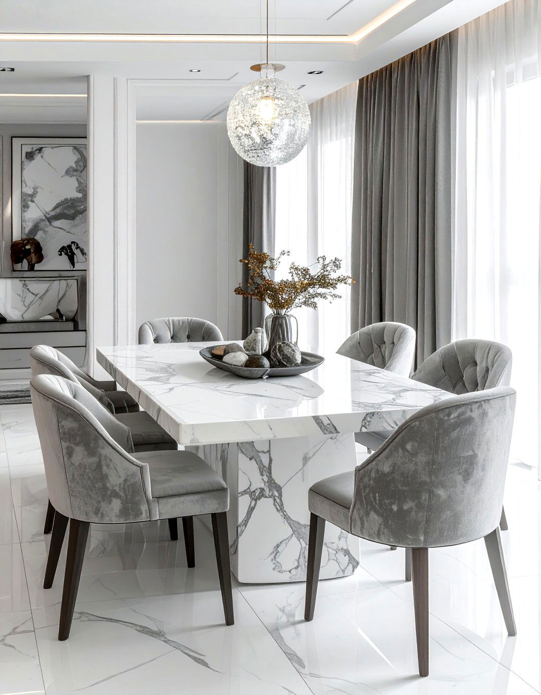 Stone Table Dining Room - 30 serene dining room ideas