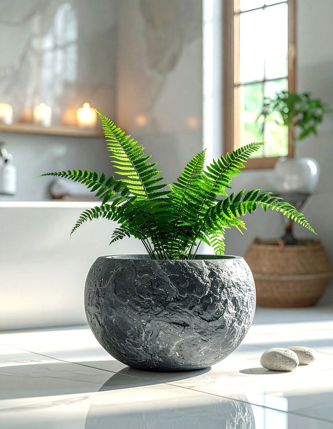Stone Texture Indoor Pot - 30 indoor planter ideas
