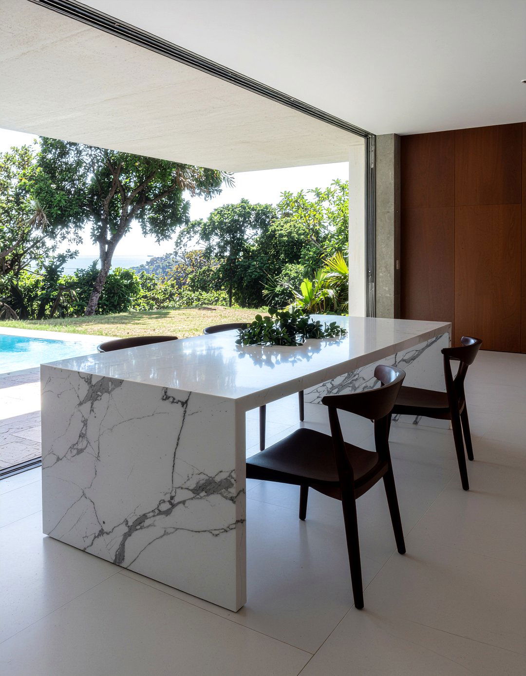 Stone Top Dining Table - 30 Caribbean dining room ideas