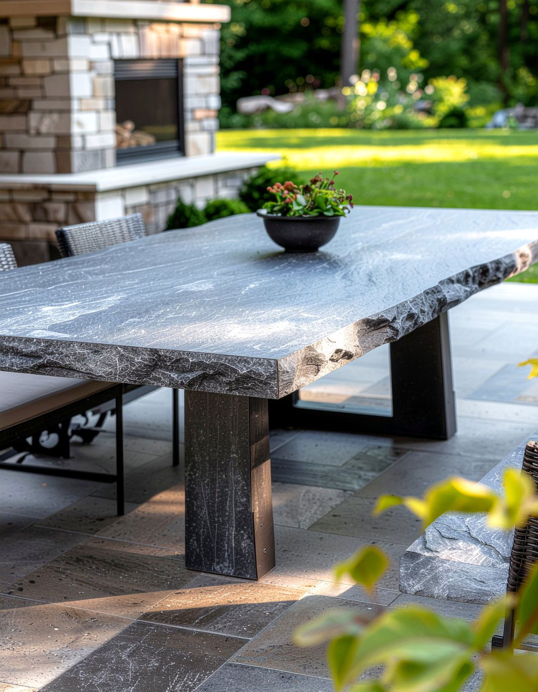 Stone Top Outdoor Dining Table - 30 dining table for 10 ideas