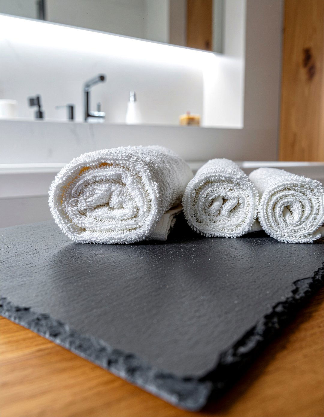 Stone Tray Bathroom Decor - 30 rolled towel display ideas