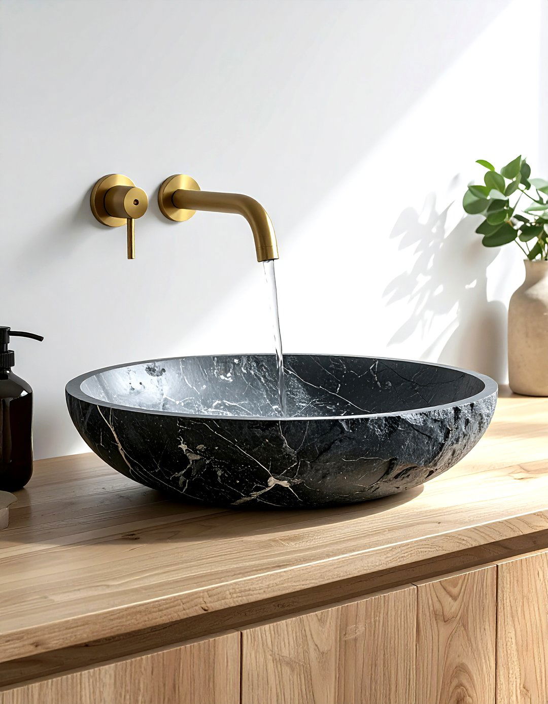 Stone Vessel Sink - 30 spa-like decor ideas