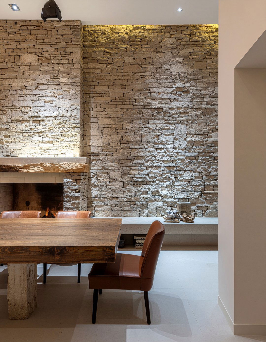 Stone Wall Dining Room - 30 desert dining room ideas