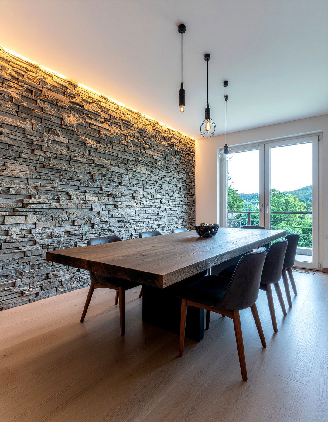 Stone Wall Dining Room - 30 majestic dining room ideas