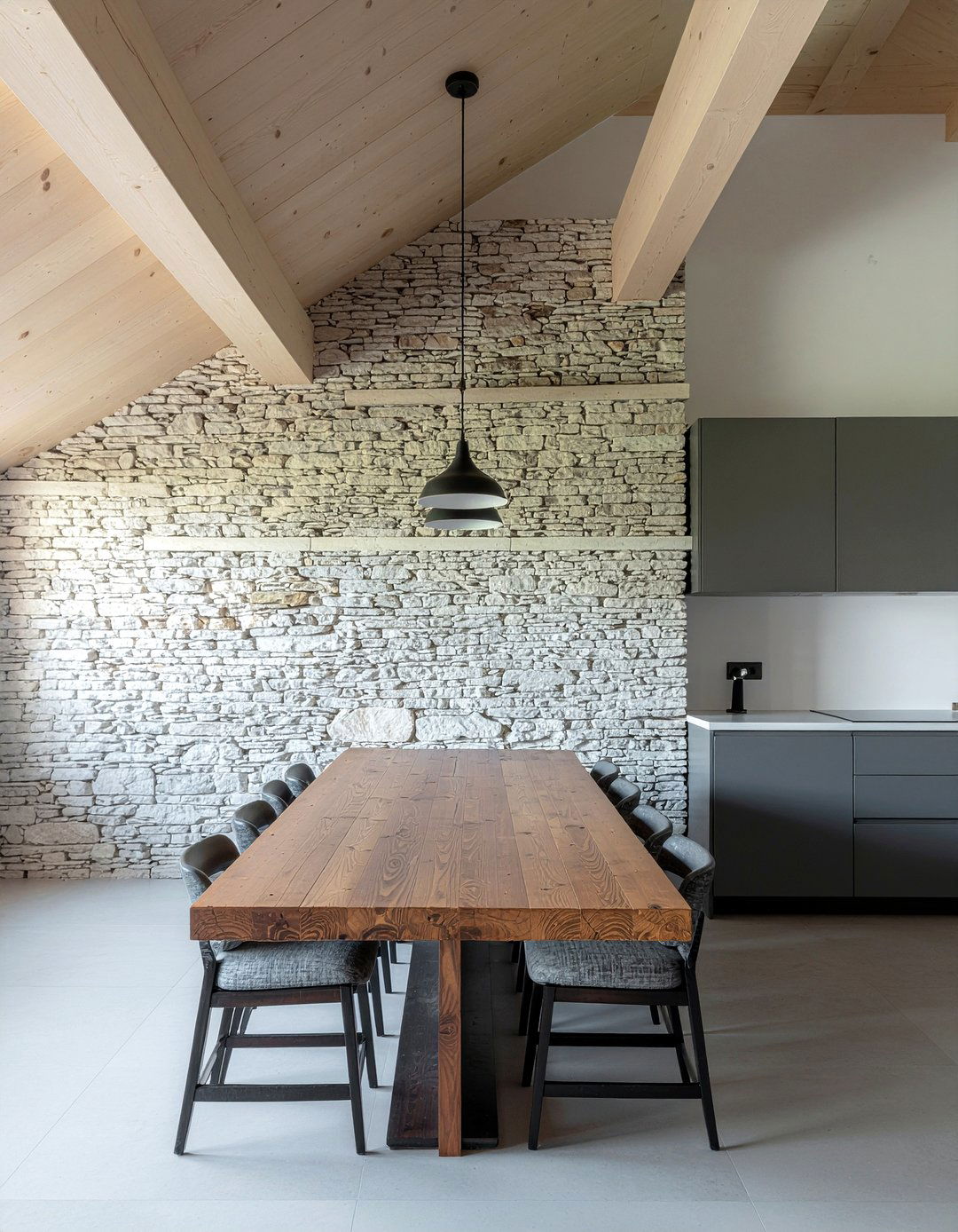 Stone Wall Kitchen - 30 European kitchen ideas