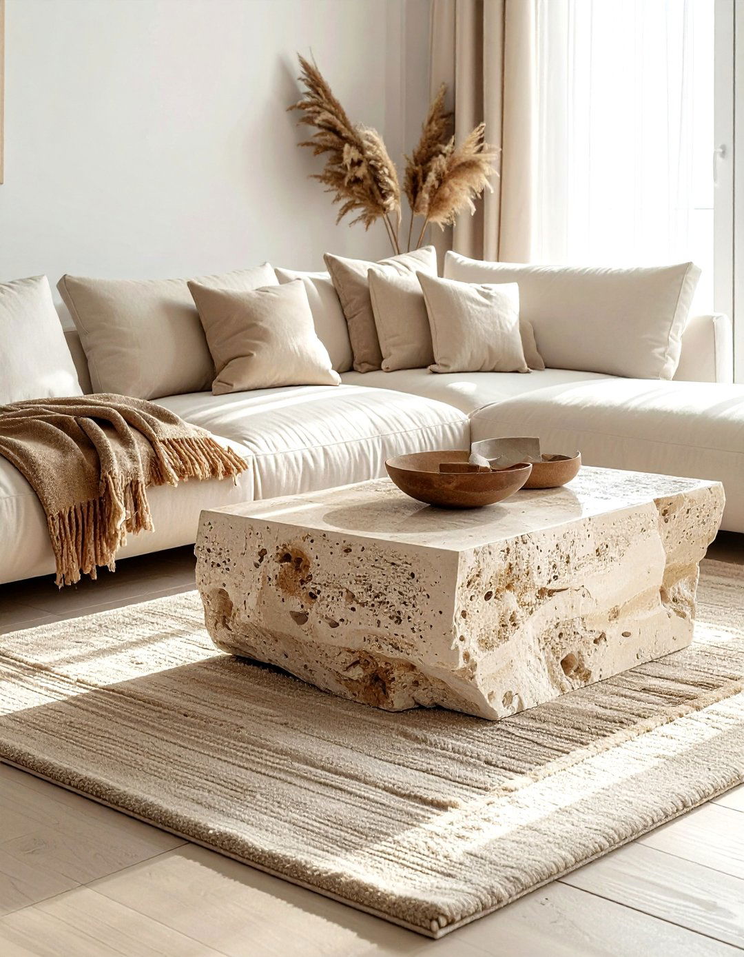 Stone coffee table - 30 on-trend decor ideas