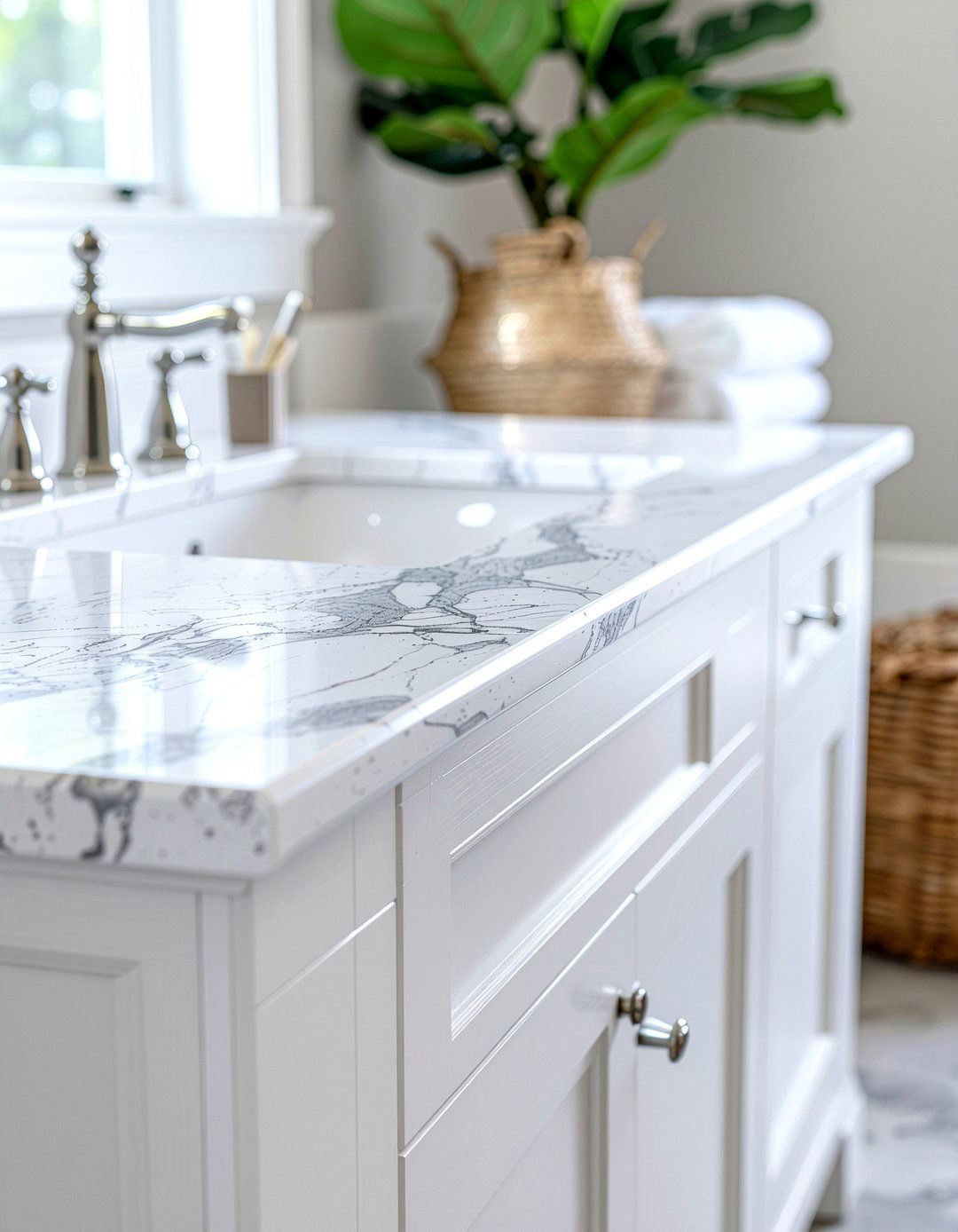 Stone countertop paint kit - 30 bathroom facelift ideas