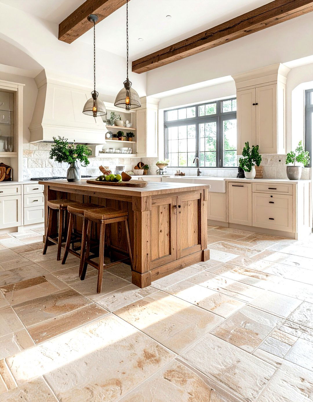 Stone flooring - 30 forever kitchen ideas