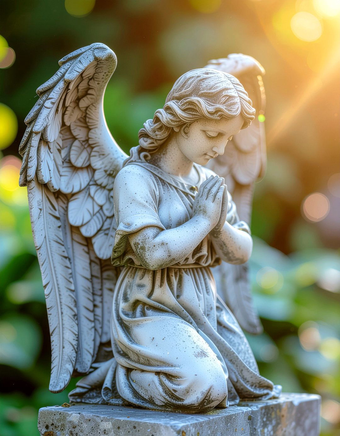 Stone garden angel - 30 figurine ideas