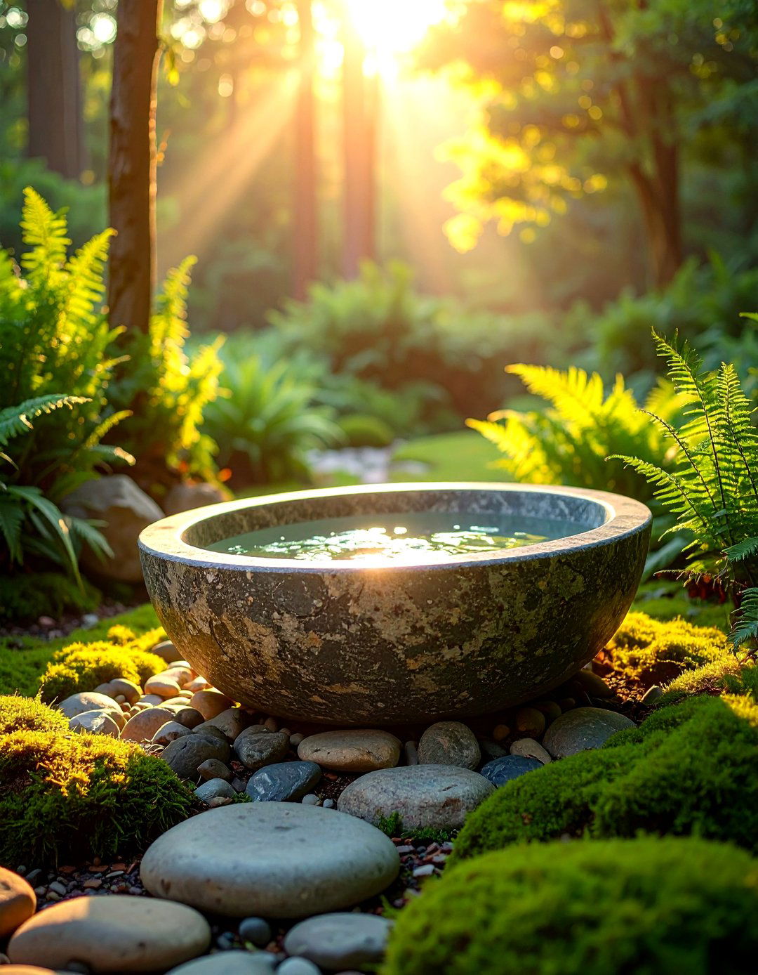 Stone garden bathtub - 30 outdoor bathroom ideas