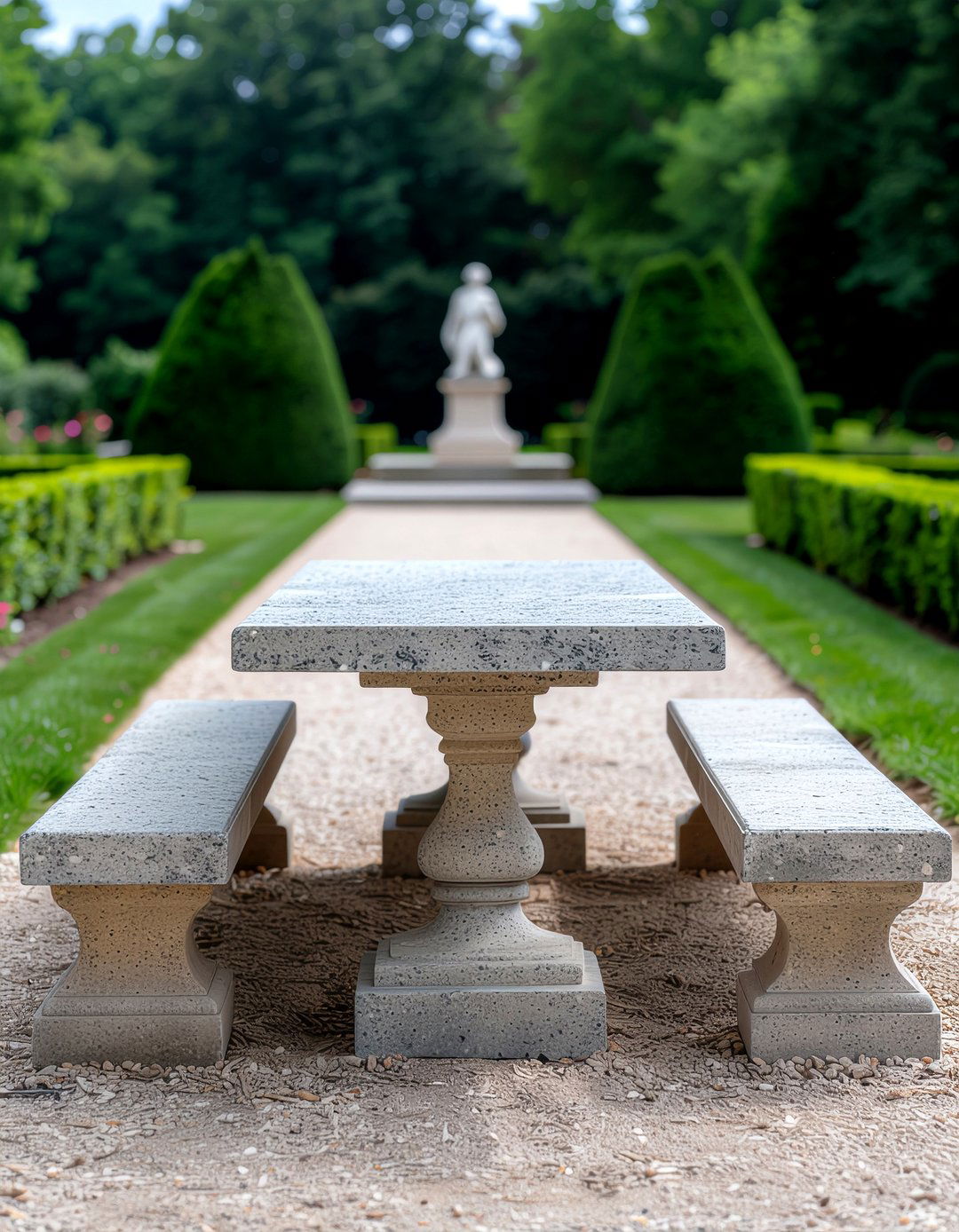 Stone outdoor dining table - 30 outdoor dining table ideas