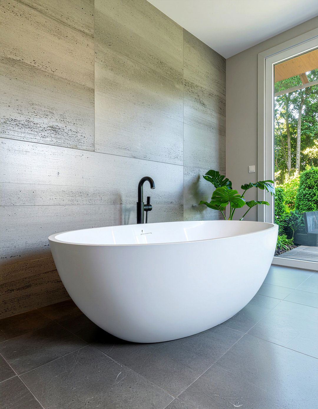 Stone resin bathtub - 30 master bathroom tub ideas
