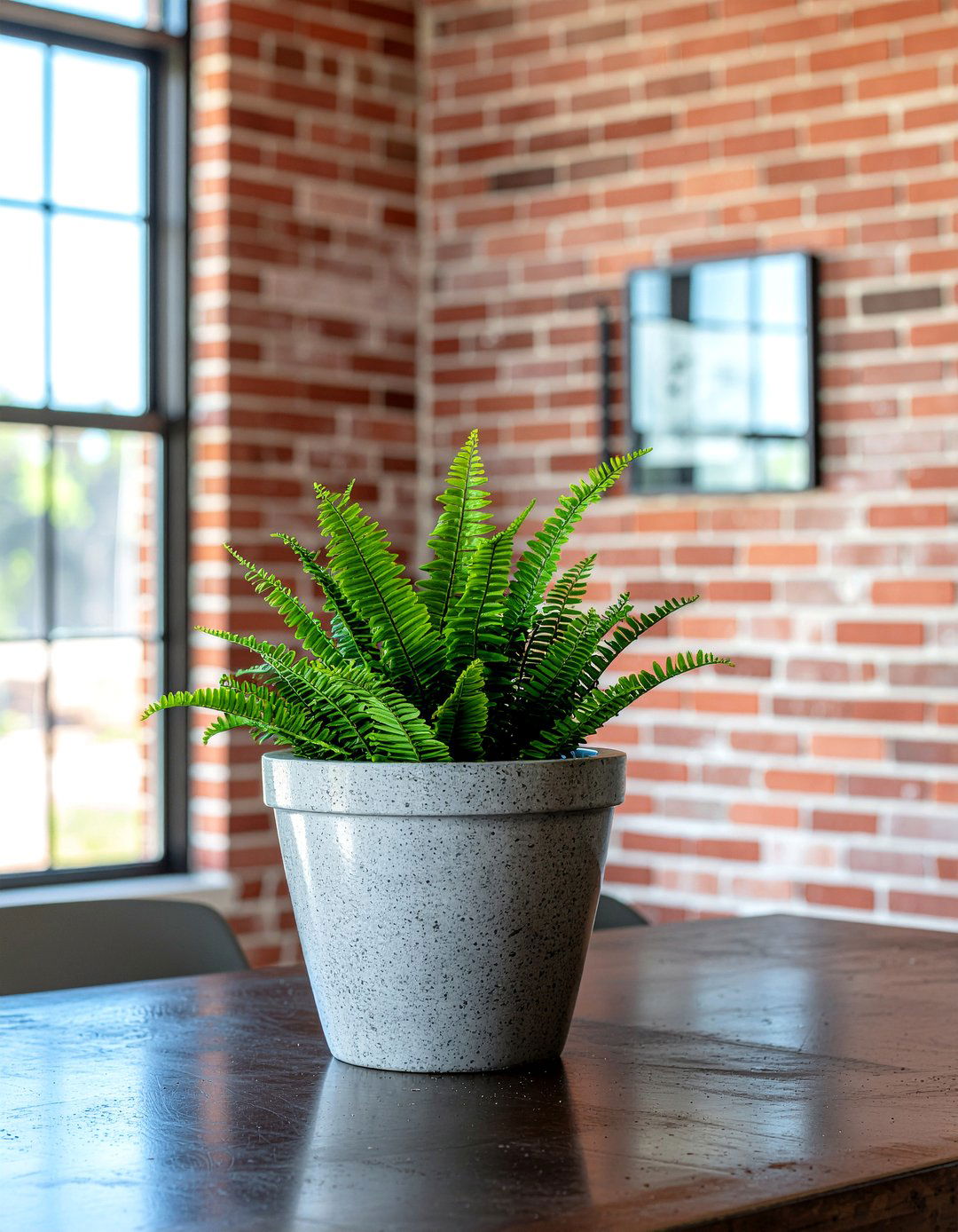 Stone textured flower pot - 30 dining table centerpiece ideas