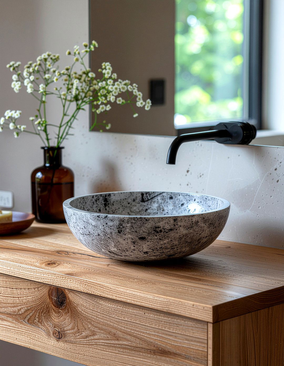 Stone vessel sink - 30 incredible bathroom ideas