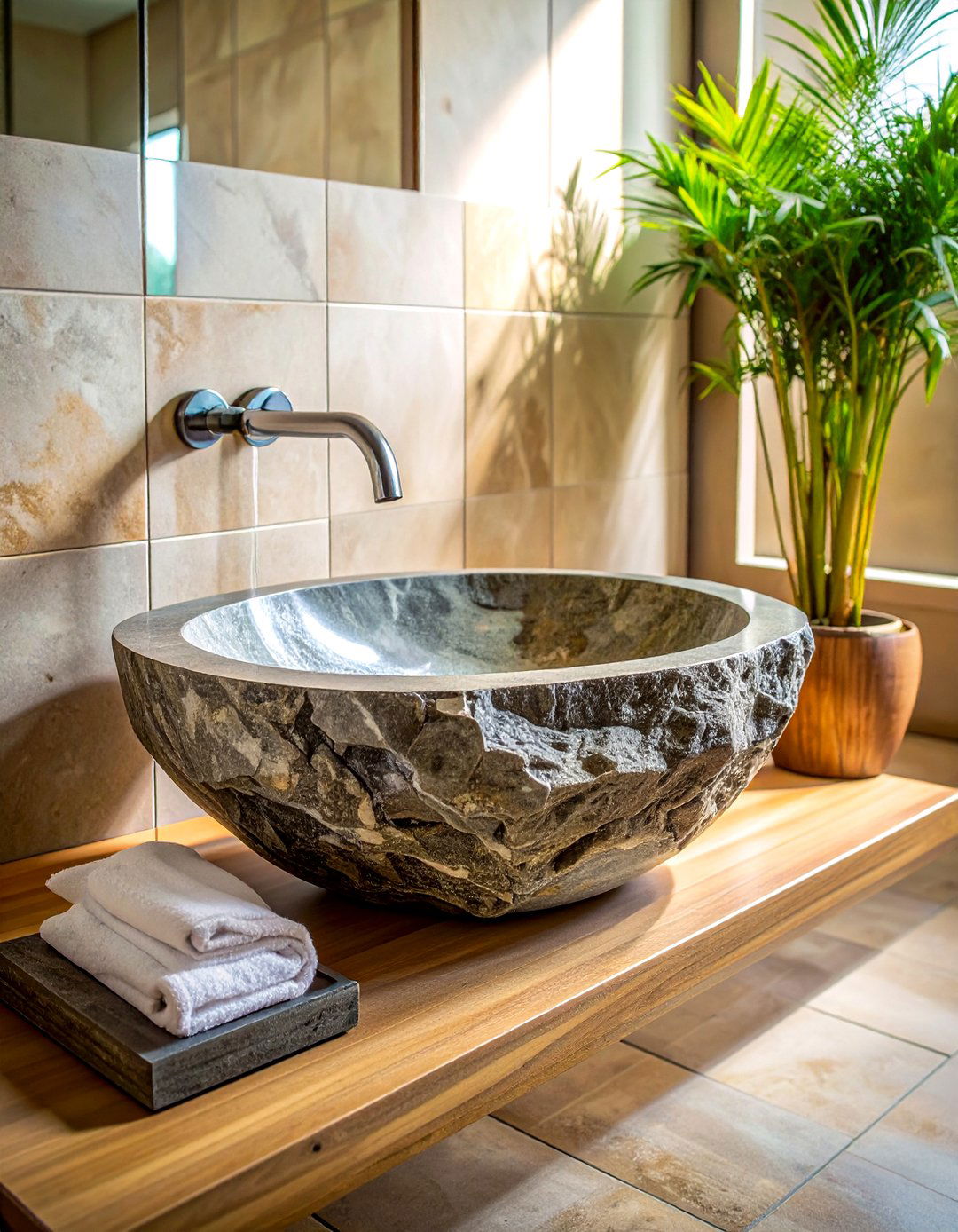 Stone vessel sink - 30 vessel sink ideas