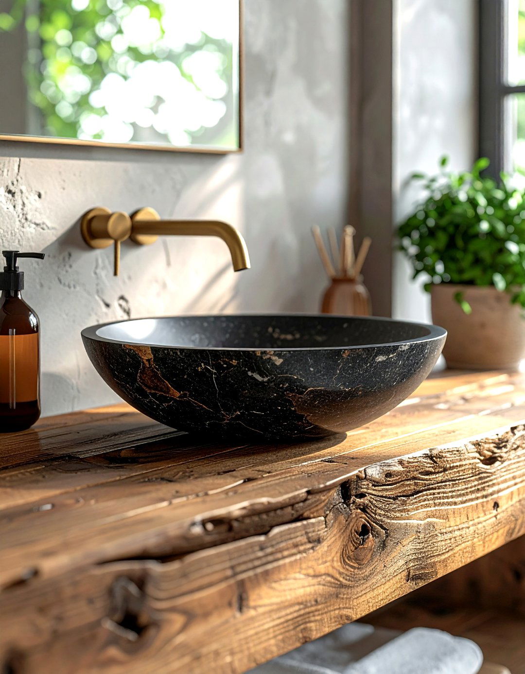 Stone vessel sink - 30 parade of homes bathroom ideas