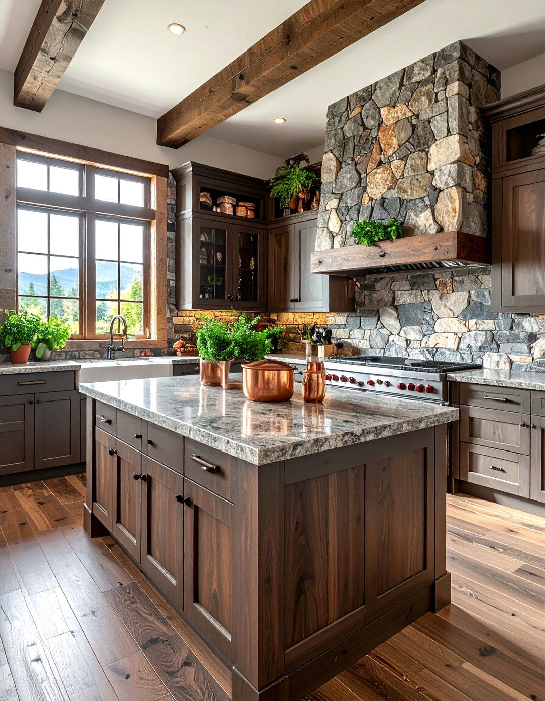 Stone wall kitchen - 30 rustic kitchen ideas