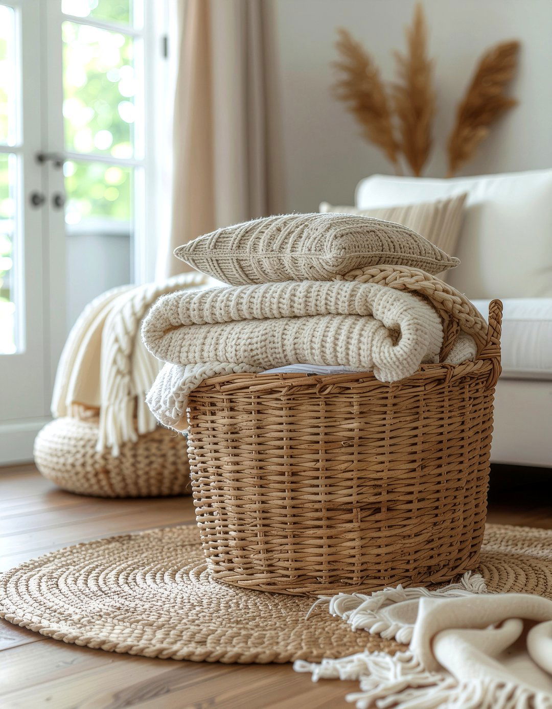 Storage Baskets - 30 living room upgrade ideas