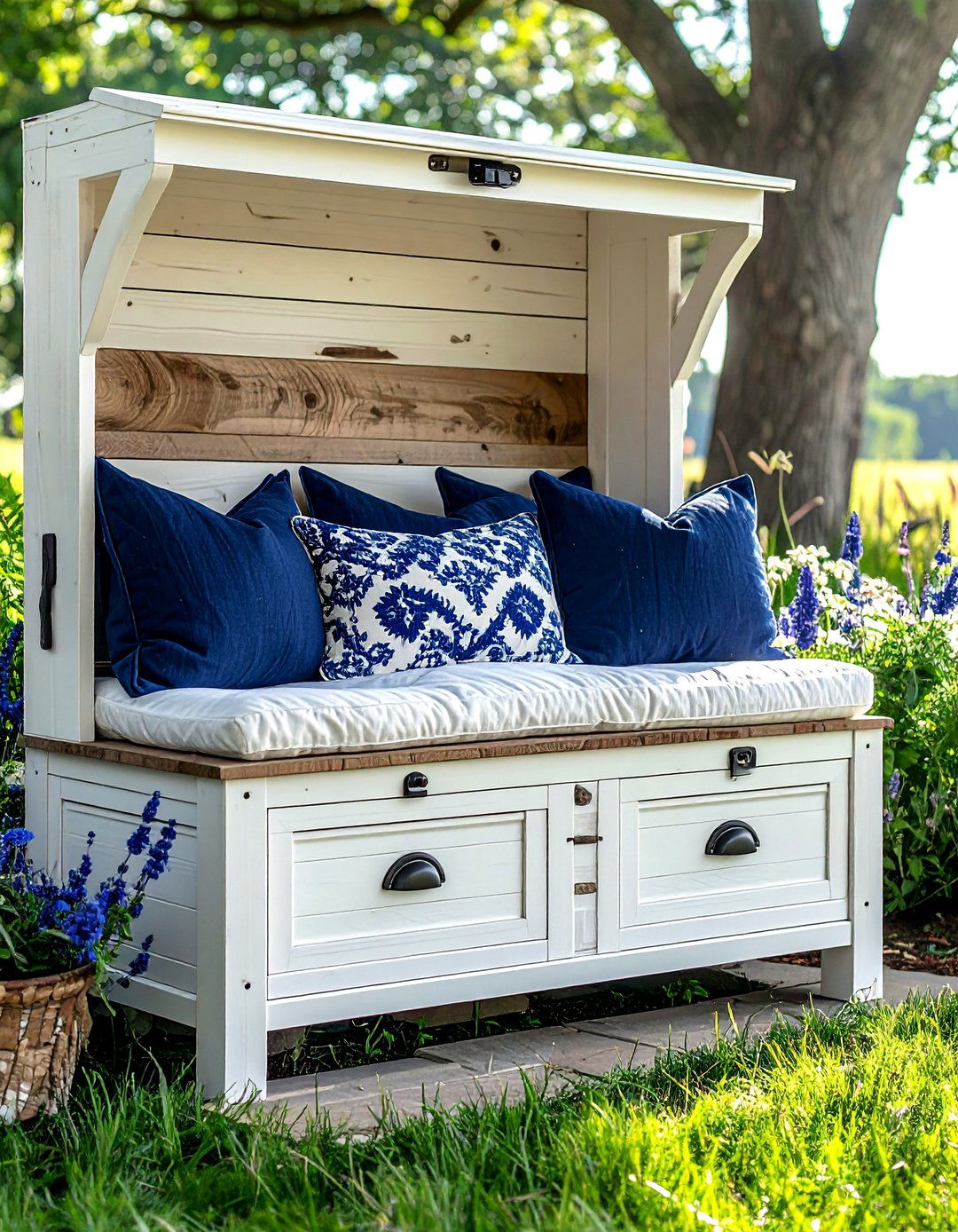 Storage Bench - 30 deck decor ideas