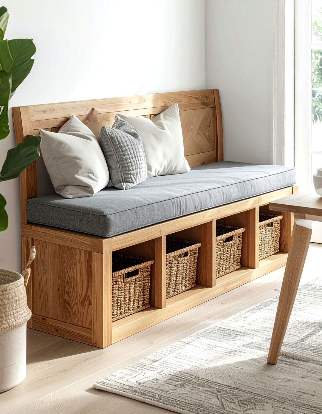 Storage Bench - 30 dining room storage tips