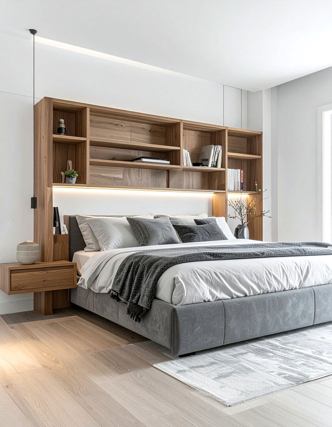 Storage Headboard Units - 30 bedroom clever storage ideas