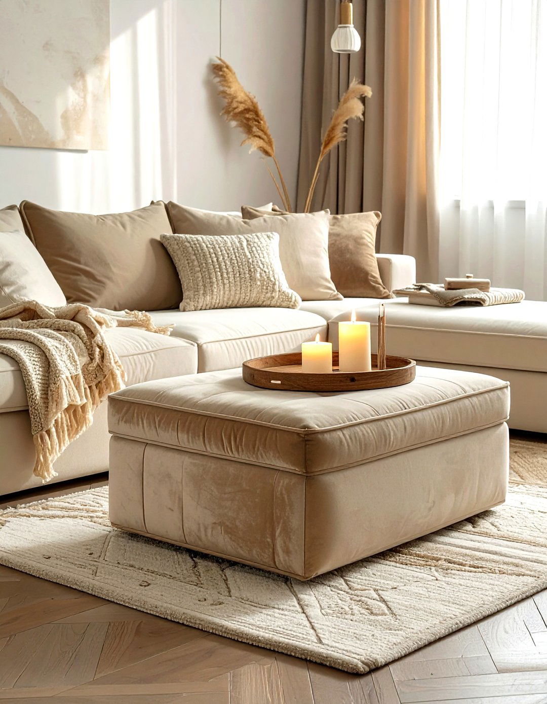 Storage Ottoman - 30 living room space saving ideas